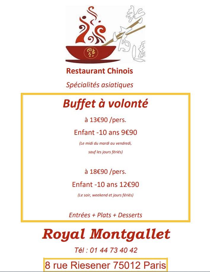 Royal Montgallet - Menu Image 1